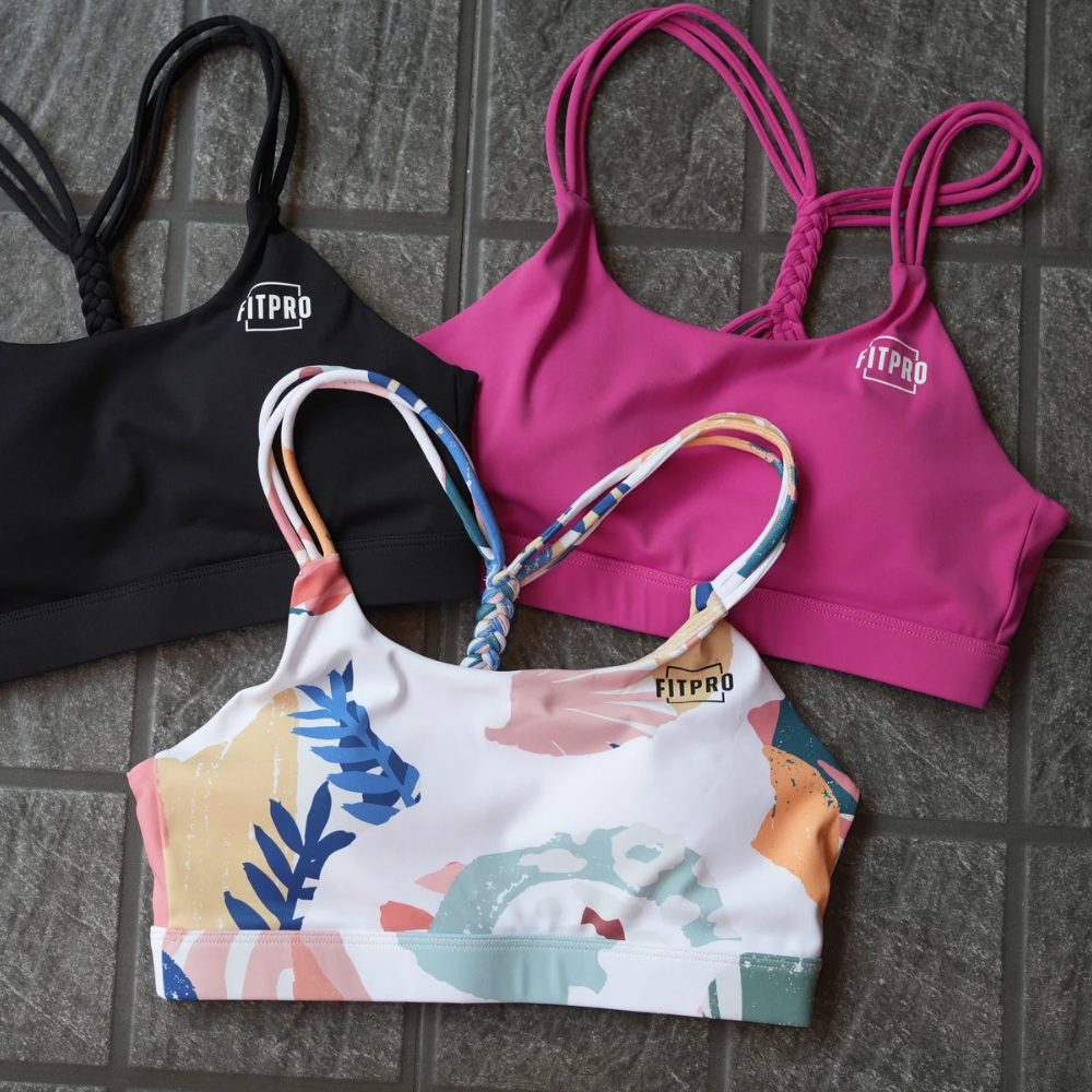 FITPRO Women Active Sports Bra สปอร์ตบาซัพพอร์ตดี กระชับ ใส่สบาย ผ้ายืดหยุ่น แห้งไว ฟองน้ำถอดได้ เหมาะสำหรับฟิตเนส โยคะ วิ่ง และออกกำลังกาย
