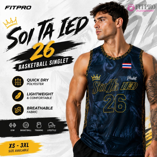 🔥 FITPRO SOI TA IED TANK TOP 🔥 เสื้อกล้ามออกกำลังกายสไตล์ Fitness Street ดีไซน์สายสปอร์ตเข้ม ดุดัน ใส่ได้ทั้งฟิตเนส วิ่ง เวท หรือใส่เที่ยวสายสตรีทก็เท่