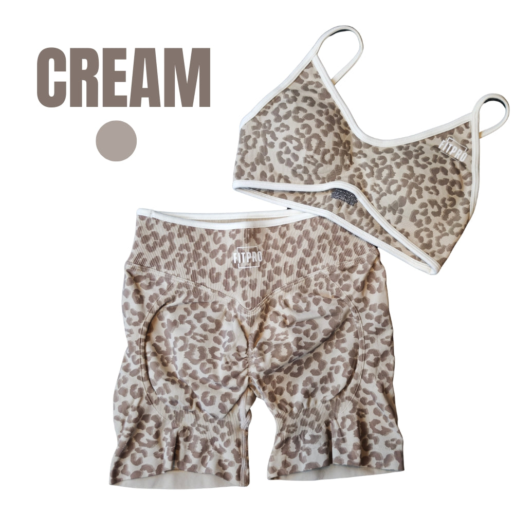 FITPRO Leopard Set Booty Lift ชุดออกกำลังกาย ยกก้นเด้ง ผ้านิ่ม ใส่สบาย  Breathable & moisture-wicking material