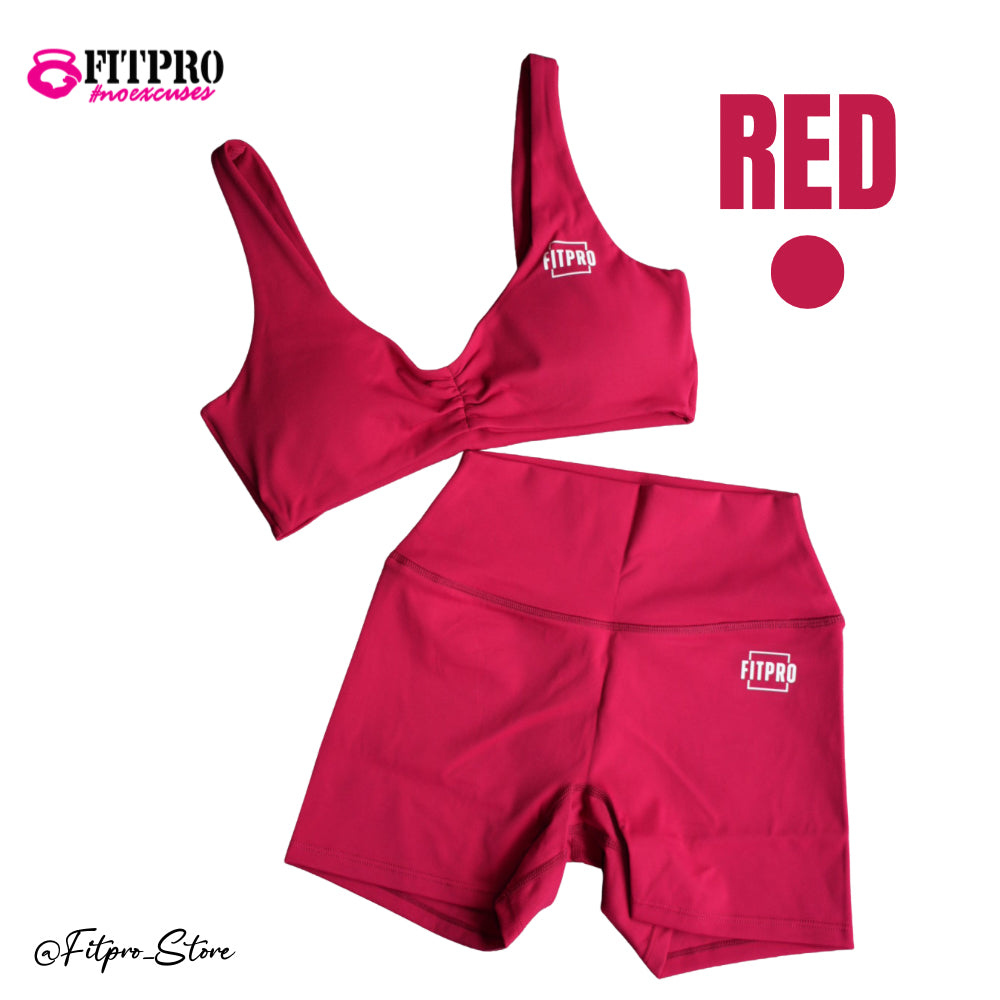 FITPRO Women’s Activewear Set สปอร์ตบรา + กางเกงขาสั้นเอวสูง
กระชับ สวมใส่สบาย เนื้อผ้านุ่ม ยืดหยุ่นสูง รองรับทุกกิจกรรม ทั้งเวทเทรนนิ่ง วิ่ง โยคะ พิลาทิส