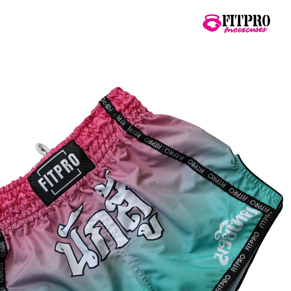 FITPRO Muay Thai Shorts กางเกงมวยไทย ผ้าไมโครไฟเบอร์ น้ำหนักเบา ระบายอากาศดี แห้งไว ให้ความคล่องตัวสูง เหมาะสำหรับการฝึกซ้อมมวยไทย