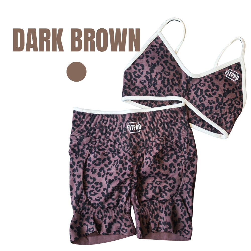 FITPRO Leopard Set Booty Lift ชุดออกกำลังกาย ยกก้นเด้ง ผ้านิ่ม ใส่สบาย  Breathable & moisture-wicking material