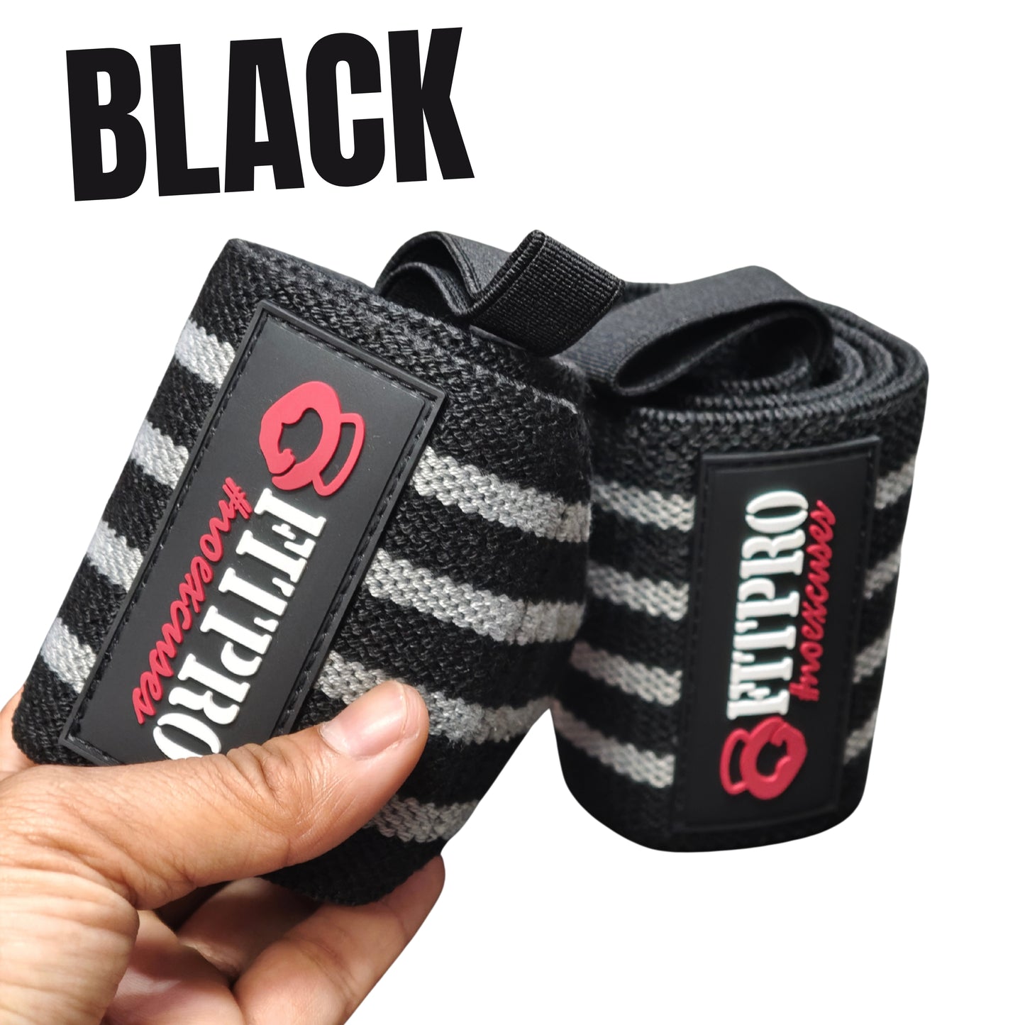 Fitpro Wrist Wraps สายรัดข้อมือยกน้ำหนัก 1 คู่  / ที่ซัพพอร์ตข้อมือ หนา 3 มิล ผ้ายืด