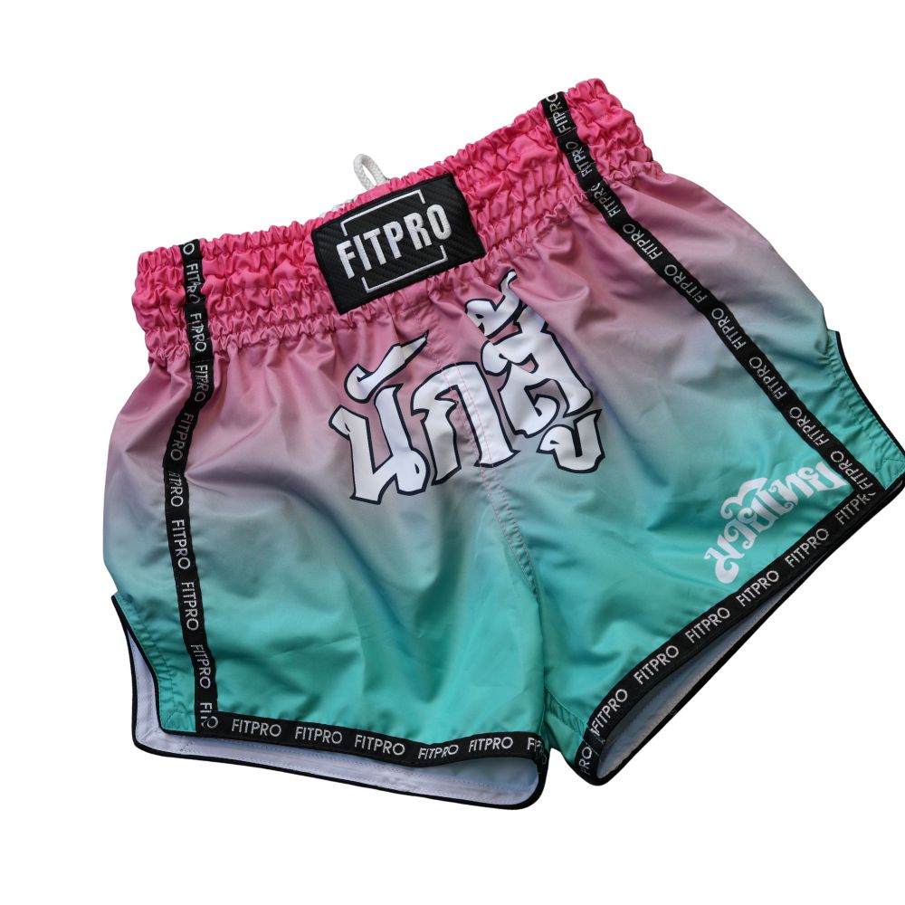 FITPRO Muay Thai Shorts กางเกงมวยไทย ผ้าไมโครไฟเบอร์ น้ำหนักเบา ระบายอากาศดี แห้งไว ให้ความคล่องตัวสูง เหมาะสำหรับการฝึกซ้อมมวยไทย