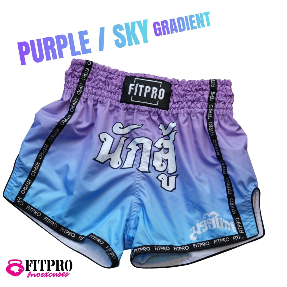 FITPRO Muay Thai Shorts กางเกงมวยไทย ผ้าไมโครไฟเบอร์ น้ำหนักเบา ระบายอากาศดี แห้งไว ให้ความคล่องตัวสูง เหมาะสำหรับการฝึกซ้อมมวยไทย