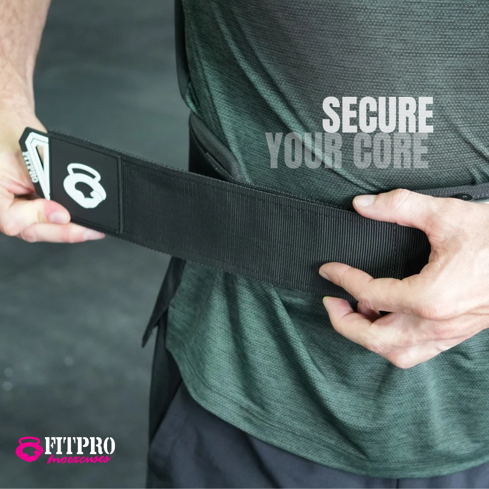 FitPro Lifting Belt เข็มขัดยกเวทซัพพอร์ตหลัง Quick Lock ล็อกแน่น ปรับง่าย ช่วยซัพพอร์ตแกนกลาง เพิ่มความมั่นคงทุกท่า ยกหนักได้มั่นใจมากขึ้น S M L XL