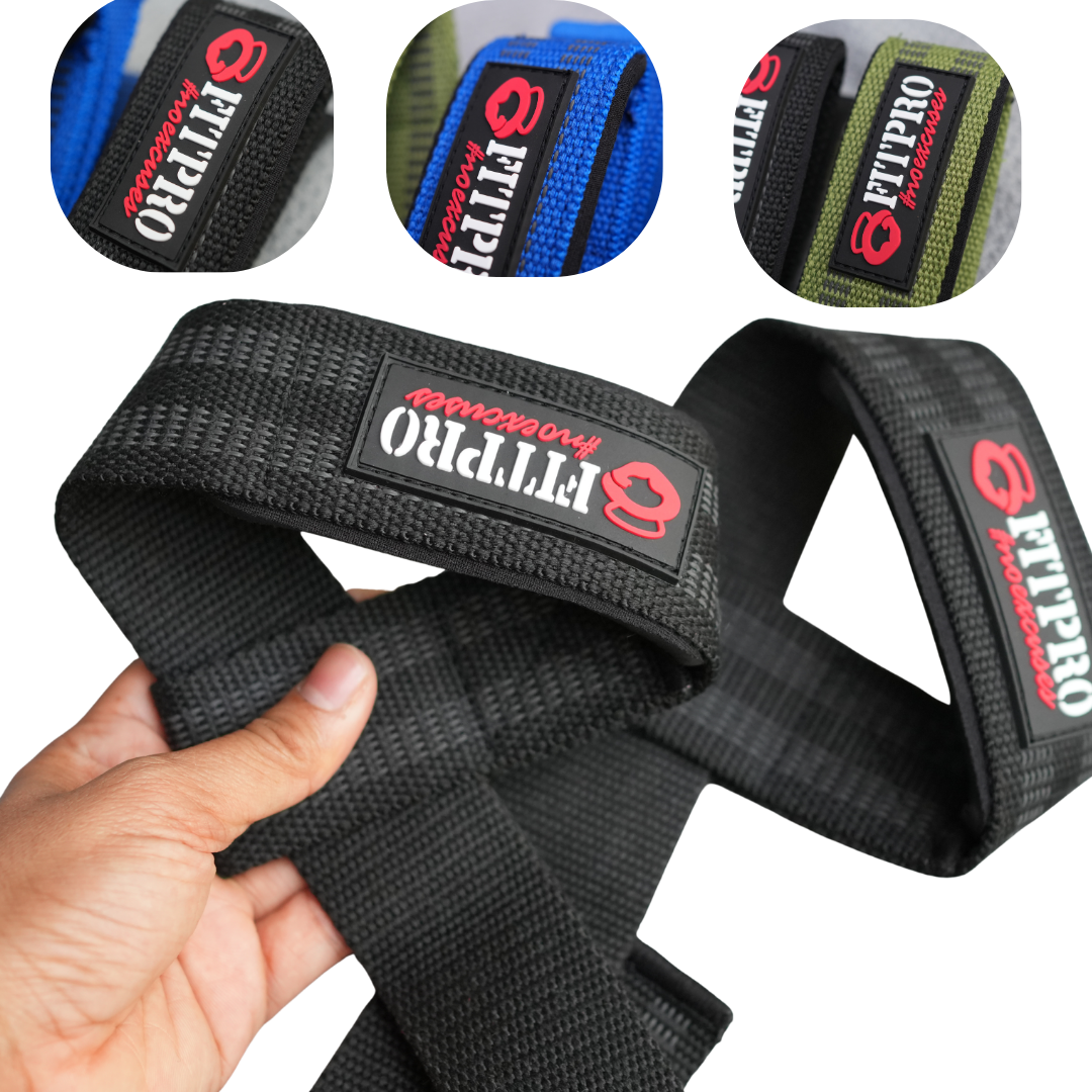 Fitpro Lifting Lifting Straps  Cotton1 คู่ สายรัดข้อมือยกน้ำหนัก อุปกรณ์ออกกำลังกาย Deadlift, Bodybuilding, Powerlifting