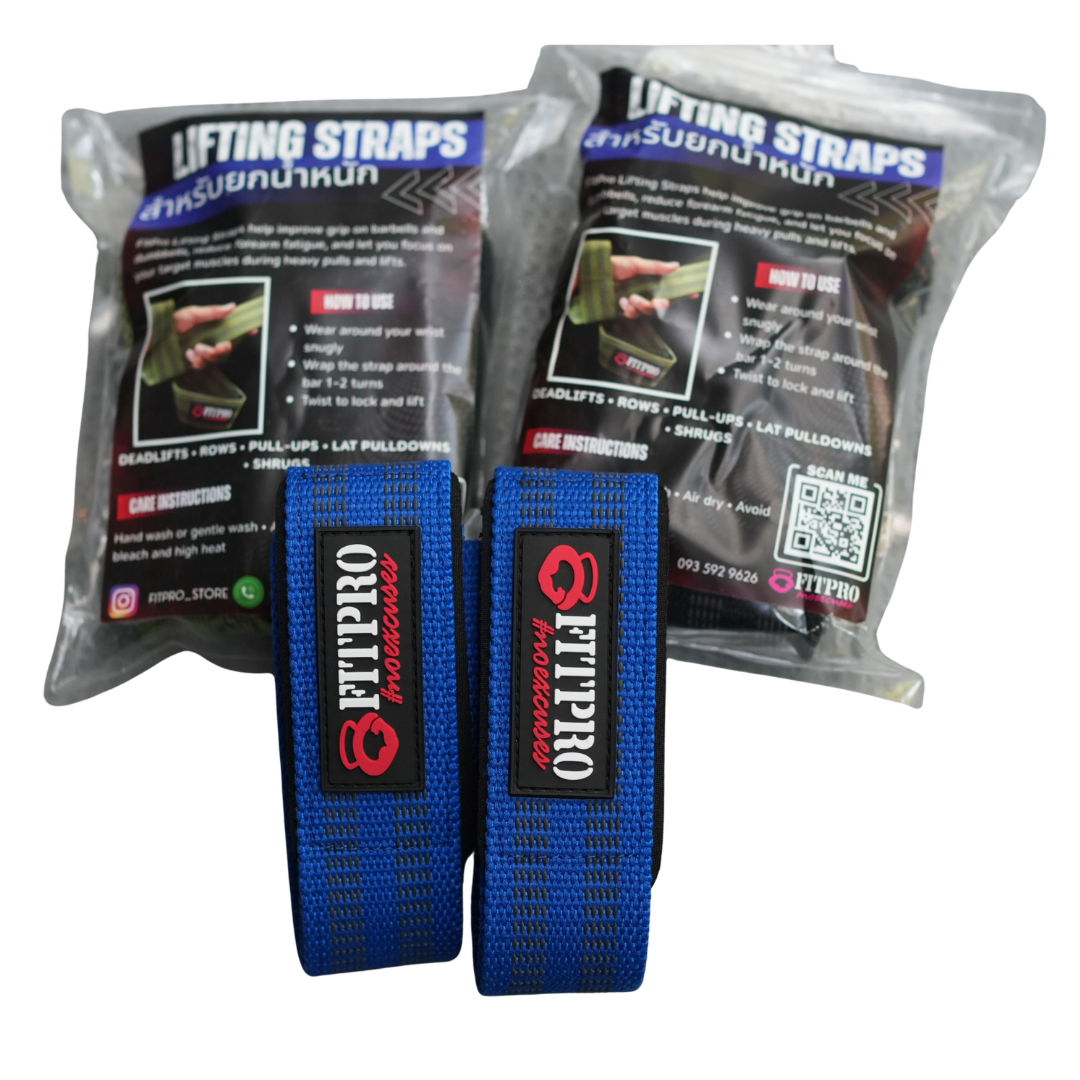 Fitpro Lifting Lifting Straps  Cotton1 คู่ สายรัดข้อมือยกน้ำหนัก อุปกรณ์ออกกำลังกาย Deadlift, Bodybuilding, Powerlifting