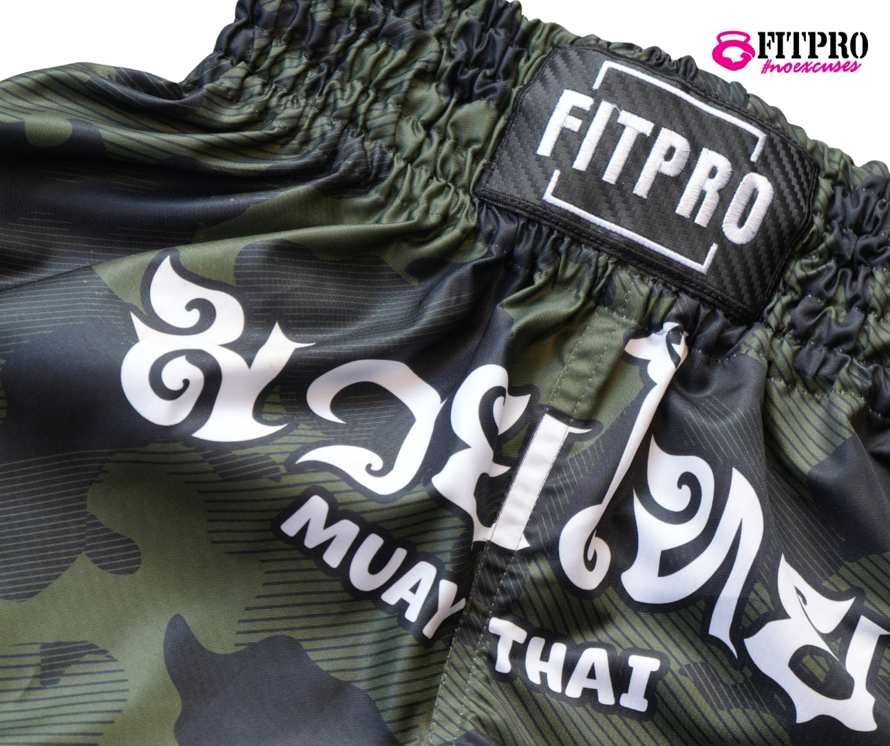 Fitpro MUAY THAI Short กางเกงมวยไทย LIMITED EDITION Camo green  Desing