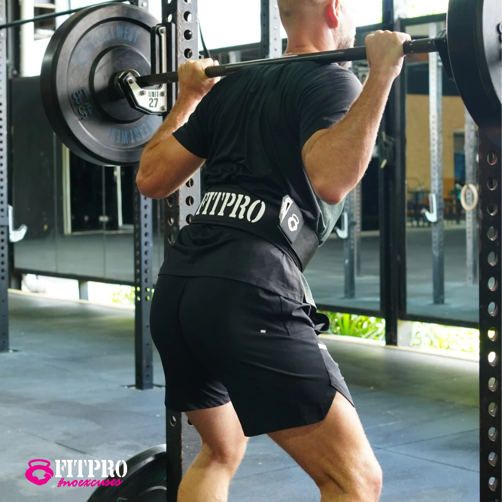 FitPro Lifting Belt เข็มขัดยกเวทซัพพอร์ตหลัง Quick Lock ล็อกแน่น ปรับง่าย ช่วยซัพพอร์ตแกนกลาง เพิ่มความมั่นคงทุกท่า ยกหนักได้มั่นใจมากขึ้น S M L XL
