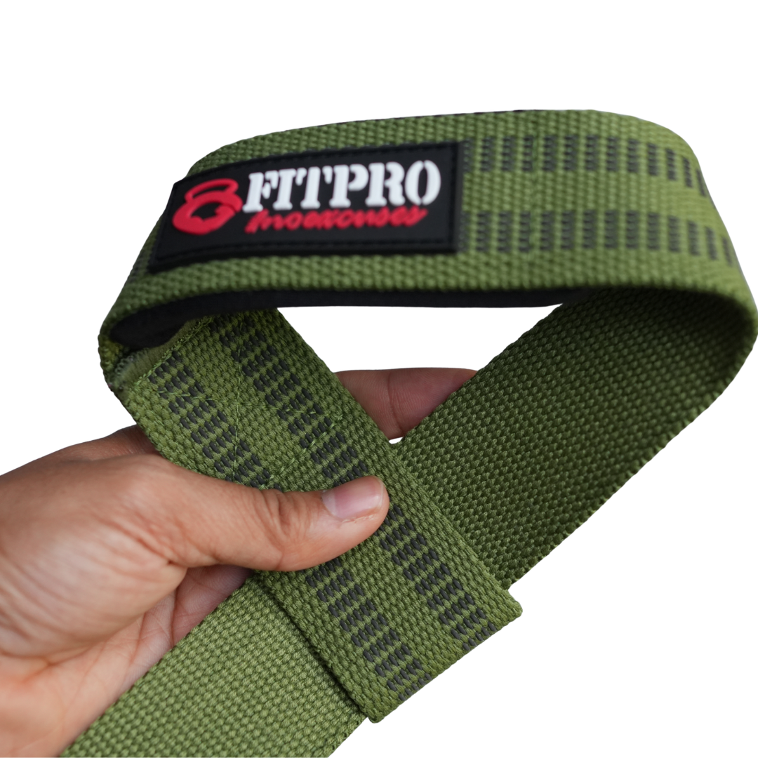 Fitpro Lifting Lifting Straps  Cotton1 คู่ สายรัดข้อมือยกน้ำหนัก อุปกรณ์ออกกำลังกาย Deadlift, Bodybuilding, Powerlifting