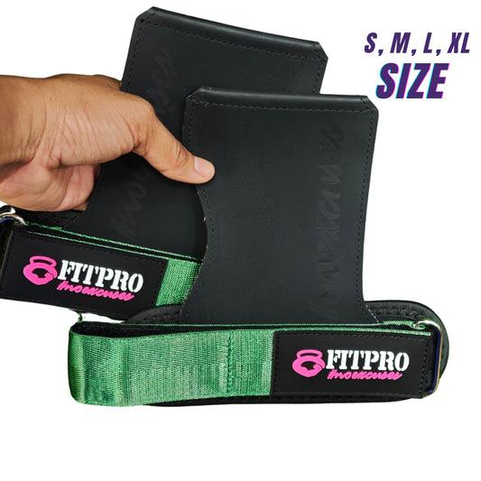 FITPRO HANDGRIP ถุงมือยกน้ำหนัก | สาย Strapกว้าง 3.8 ซม. | Grip แบบ No Hold | Pad หนา 3 มม. | วัสดุ Rubber Hypalon